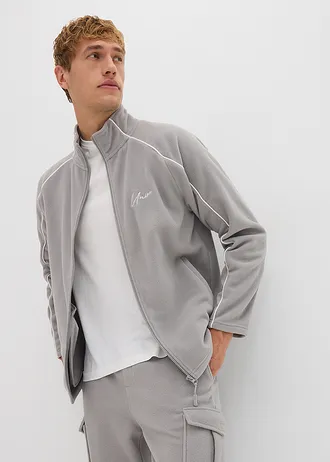 Veste polaire chaude à détails sportifs • gris ombré • Boutique bonprix