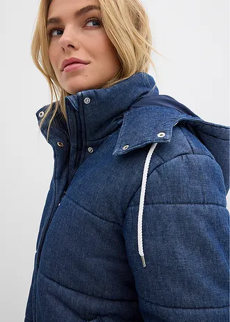 Prošívaná bunda z džínoviny • tmavě modrý denim • bonprix obchod