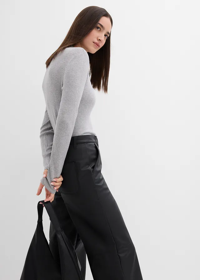 Imitatieleren broek • zwart • product-page.page-title-suffix
