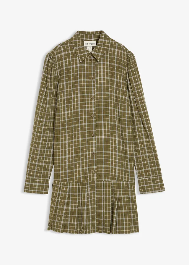 Rochie tip cămașă cadrilată