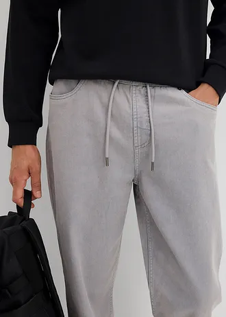 Relaxed Fit instapbroek van katoen-twill, tapered • schaduwgrijs • bonprix online shop