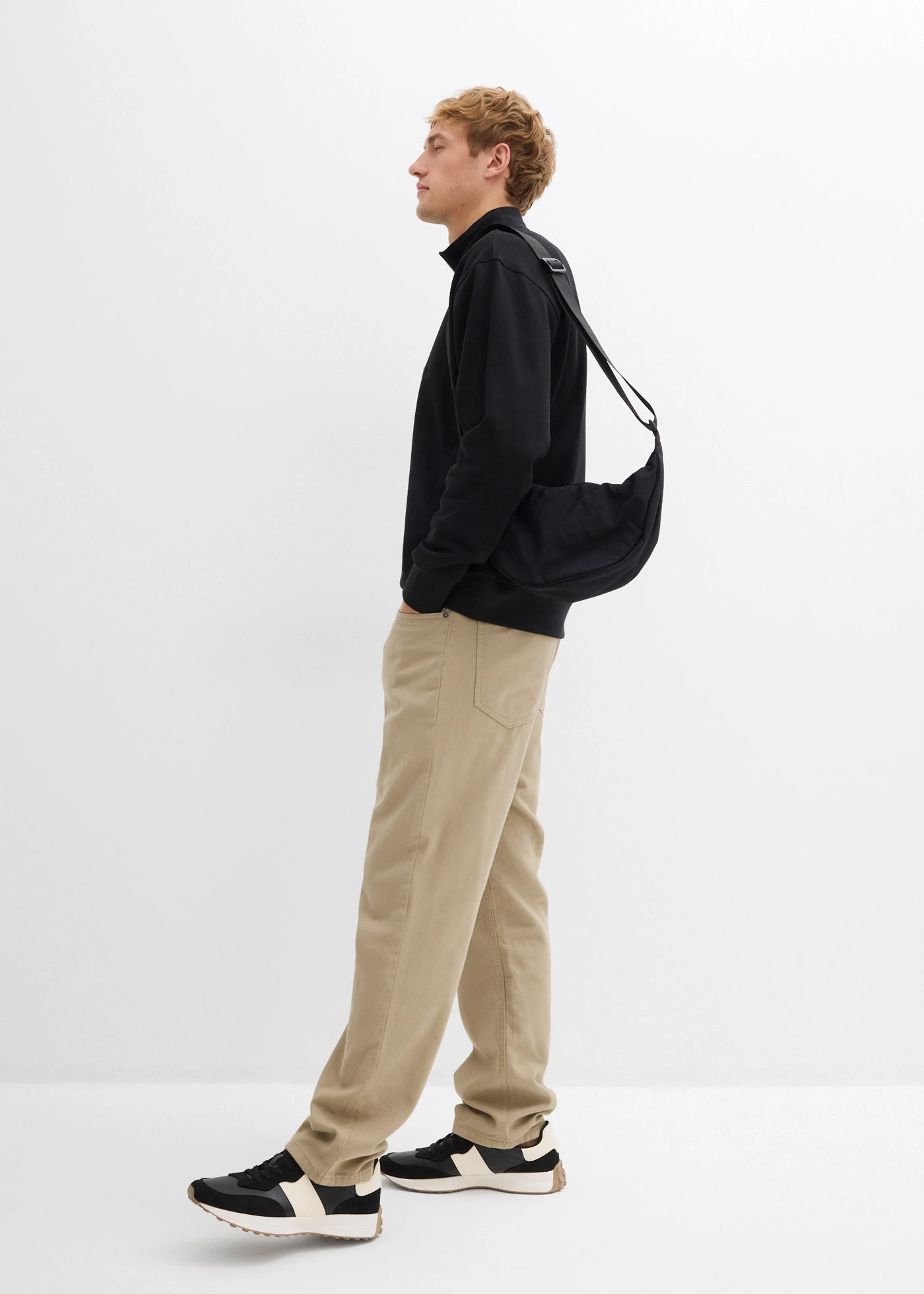 Pantaloni termo Relaxed Fit drepți, cu talie elastică • kaki new • magazin bonprix