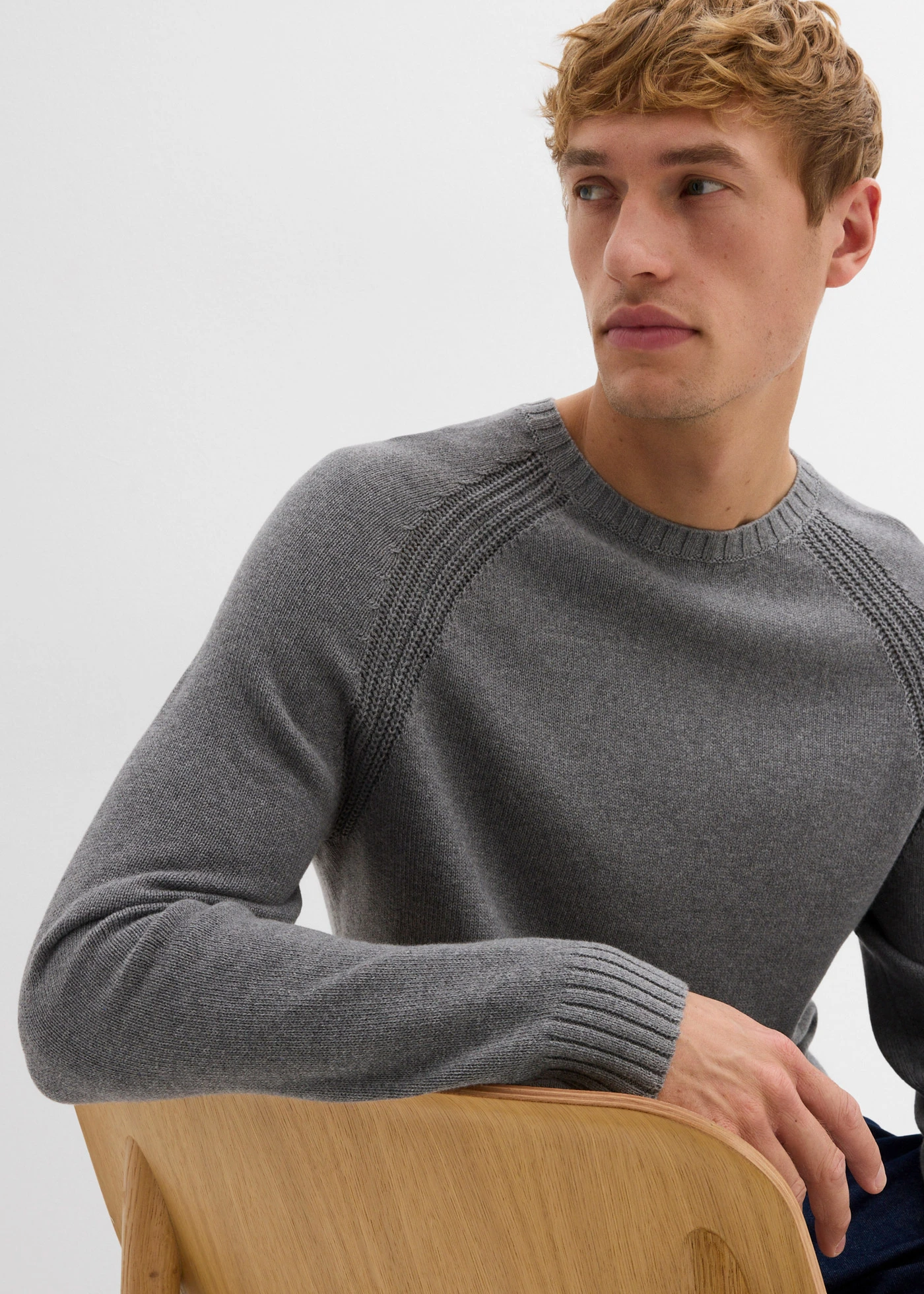 Svetr z jemné pleteniny z recyklovatelné bavlny • šedý melír • bonprix obchod