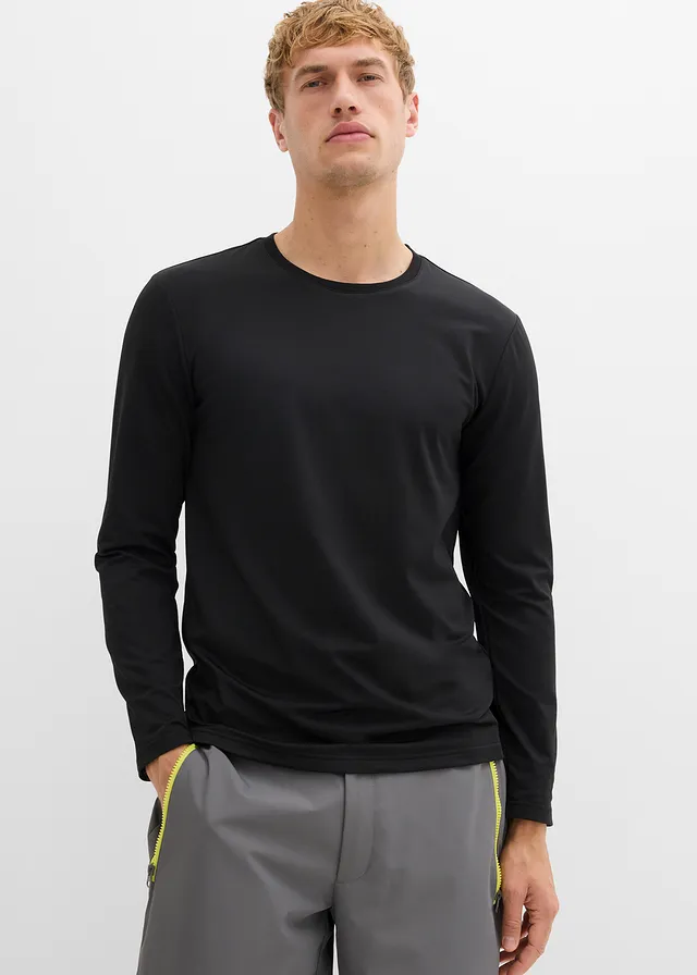 Lot de 2 T-shirts manches longues chauds, slim • crème+noir • product-page.page-title-suffix