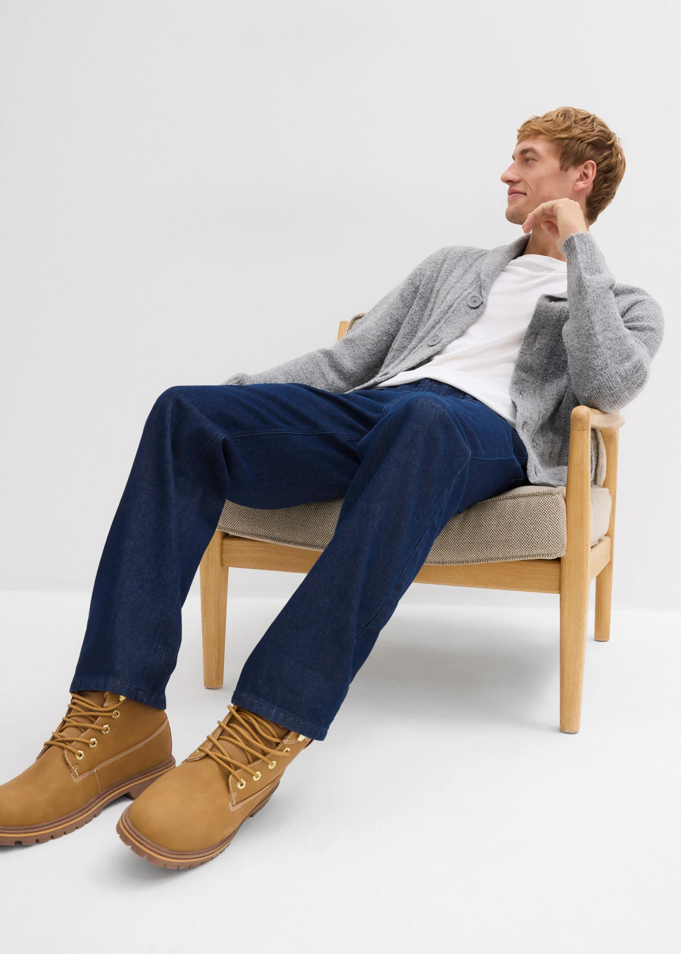 Džíny Relaxed Fit z recyklovatelné organické bavlny, Straight • sytě modrý denim unwashed • bonprix obchod