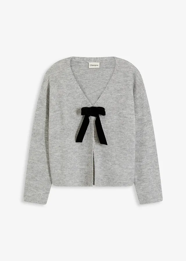 Gilet en maille, Couleur: gris clair chiné