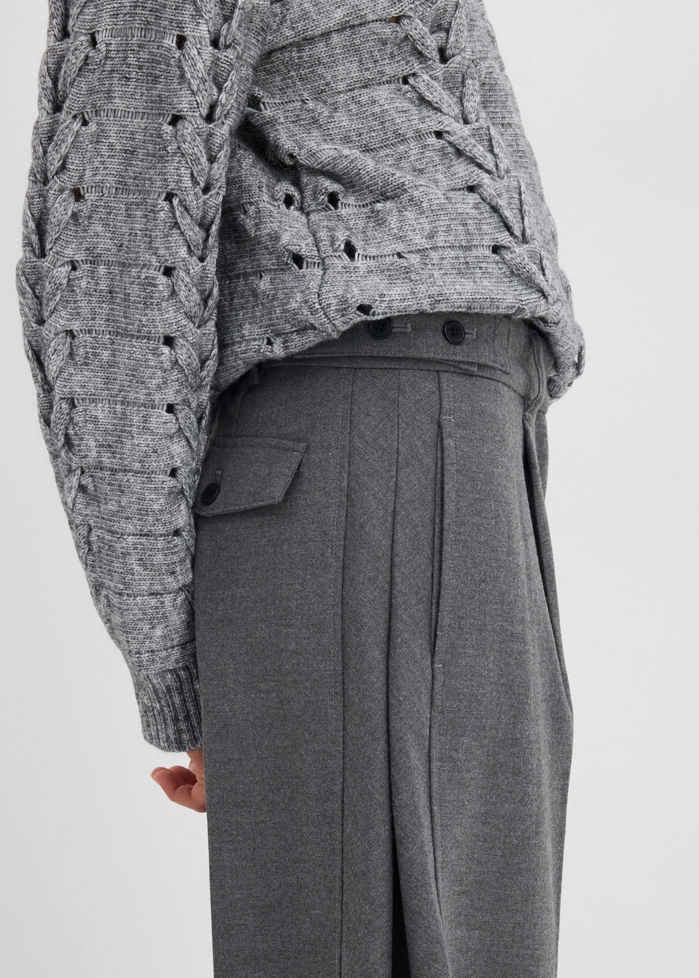 Pantaloni cu talie comodă din mix cu viscoză • gri melanj • magazin bonprix