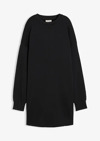 Sweatjurk van katoen, Kleur: zwart met print