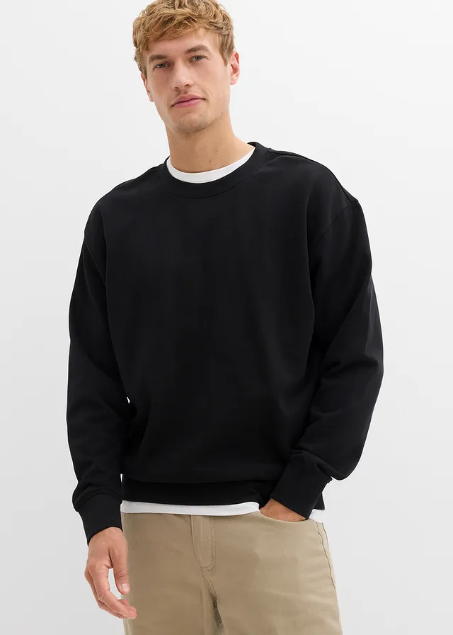 Bluză casual oversize din bumbac organic 100%, culoare: negru