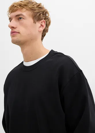 Oversize mikina z čisté organické bavlny • černá • bonprix obchod