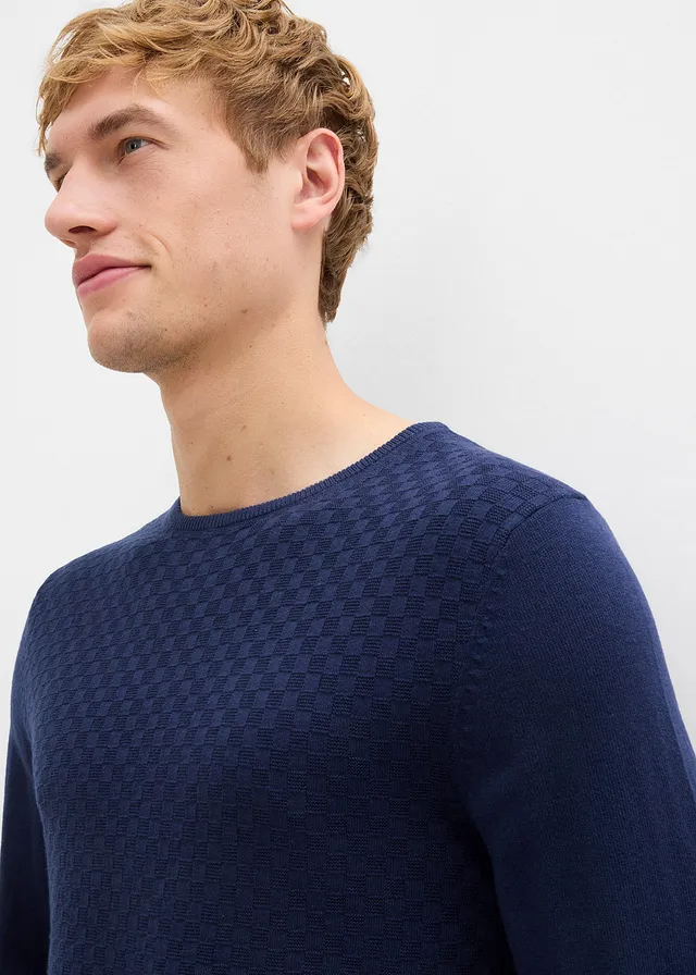 Fijn gebreide trui • donkerblauw • product-page.page-title-suffix