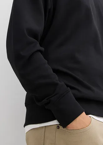 Oversize mikina z čisté organické bavlny • černá • bonprix obchod