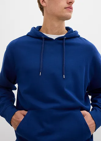 Mikina s kapucí, z čisté organické bavlny, Loose Fit • intenzivní modrá • bonprix obchod
