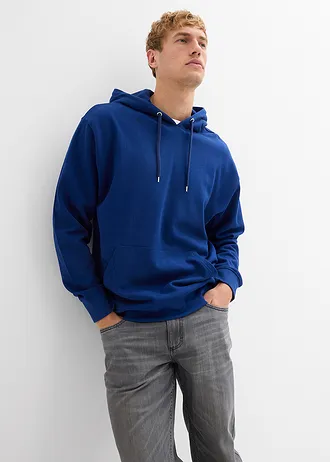 Mikina s kapucí, z čisté organické bavlny, Loose Fit • intenzivní modrá • bonprix obchod