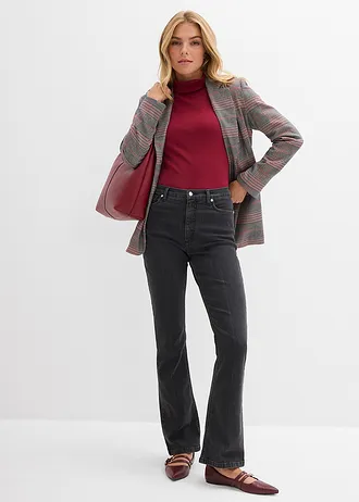 Džínsy bootcut, vysoký pás • tmavosivá denim used • obchod bonprix