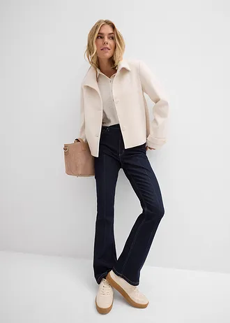 Džíny Bootcut, High Waist, barva: tmavě modrý denim used