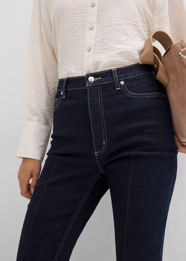 Bootcut jeans high waist • donkerblauw denim used • product-page.page-title-suffix