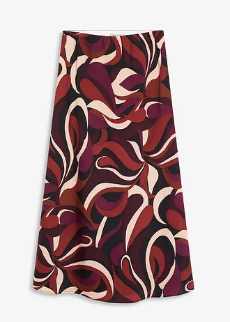 Midi szoknya puha szaténból