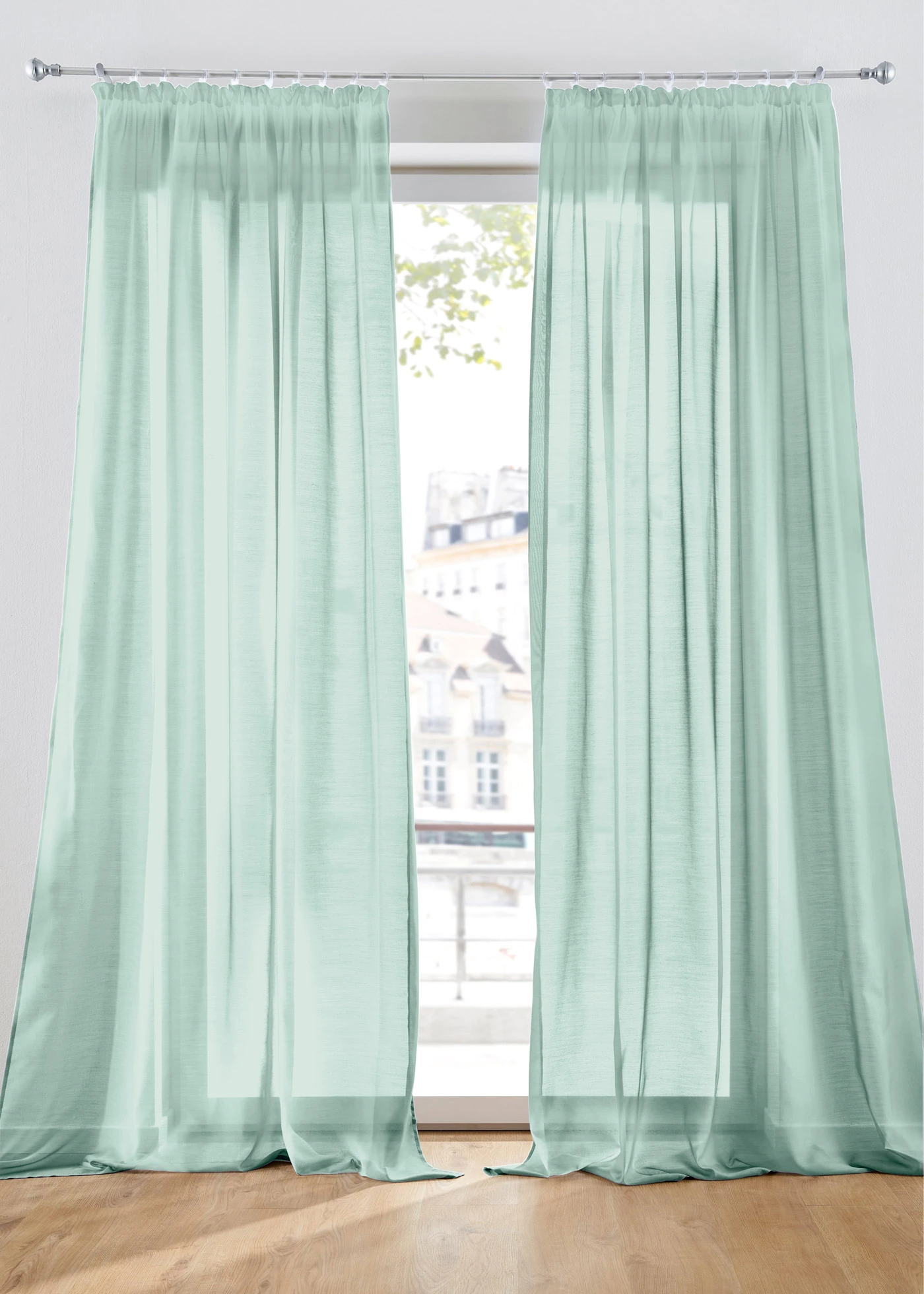 Voilage en fine batiste (1 pce) • menthe • Boutique bonprix