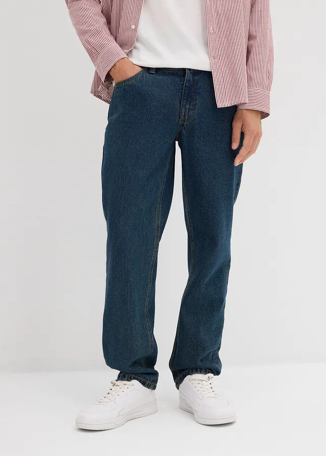 Regular fit jeans, straight • donkerblauw denim • product-page.page-title-suffix