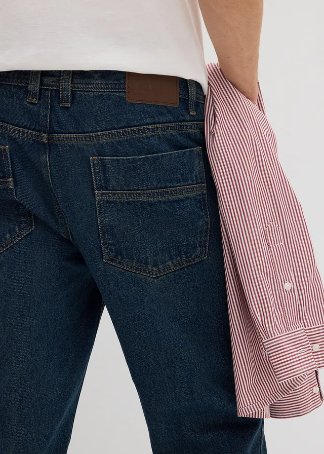 Regular fit jeans, straight • donkerblauw denim • product-page.page-title-suffix