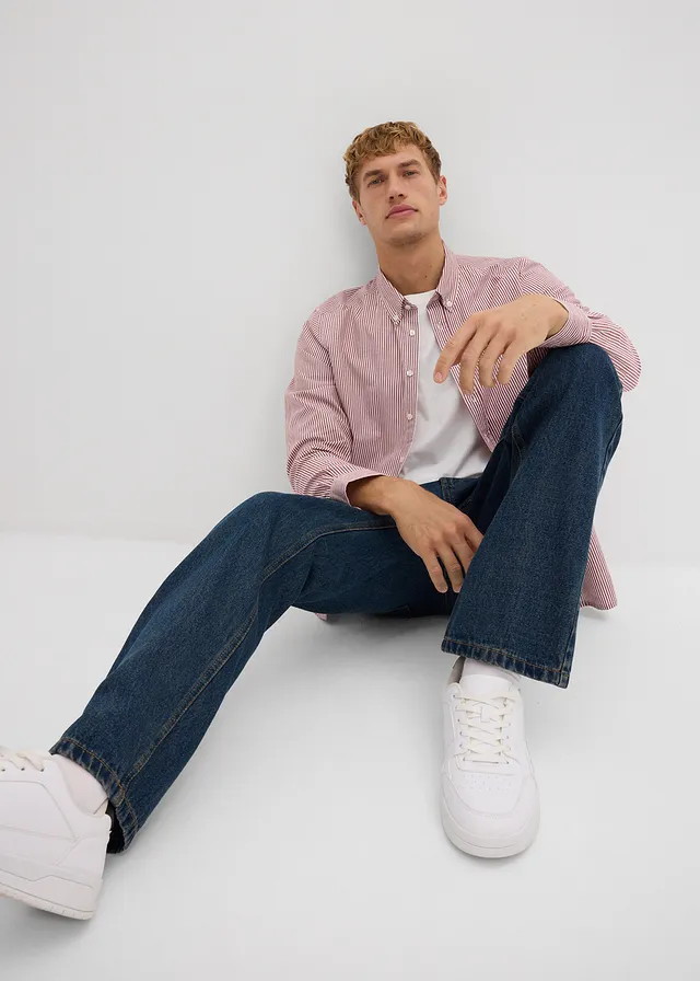 Regular fit jeans, straight • donkerblauw denim • product-page.page-title-suffix