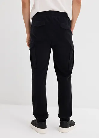 Pantalon cargo en polaire chaude, regular • noir • Boutique bonprix