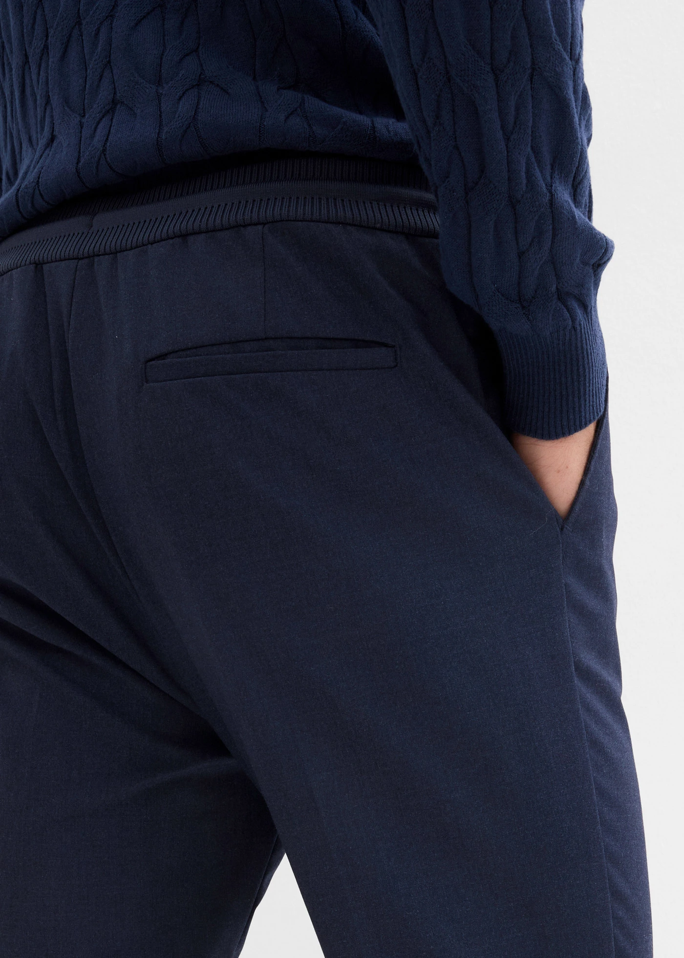 Instapbroek, regular fit • donkerblauw gemêleerd • bonprix online shop