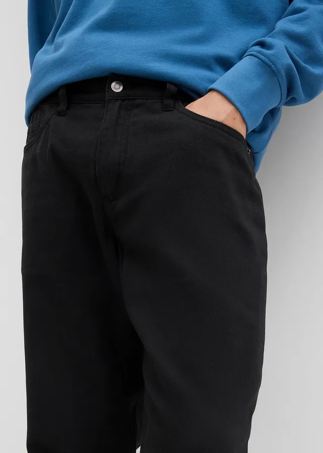 Pantalon thermique, droit et loose, taille élastiquée • noir • product-page.page-title-suffix