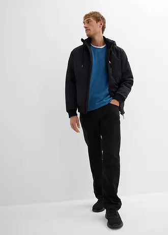 Oversized sweater van biologisch katoen, Kleur: blauwgroen