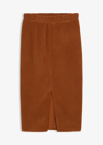 Midi sukně z flísu Polar • cihlově hnědá • bonprix obchod
