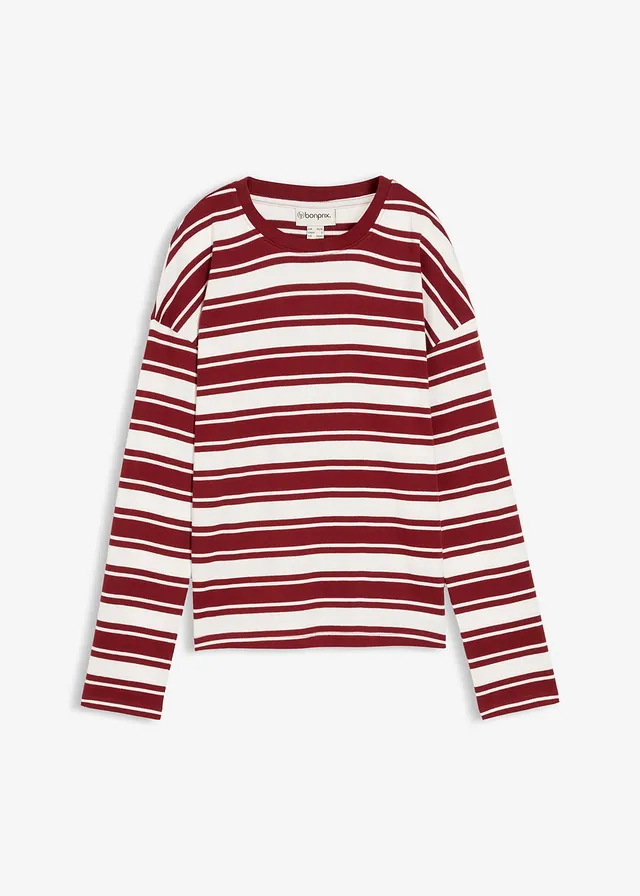 Bluză oversized cu mâneci lungi din bumbac 100%