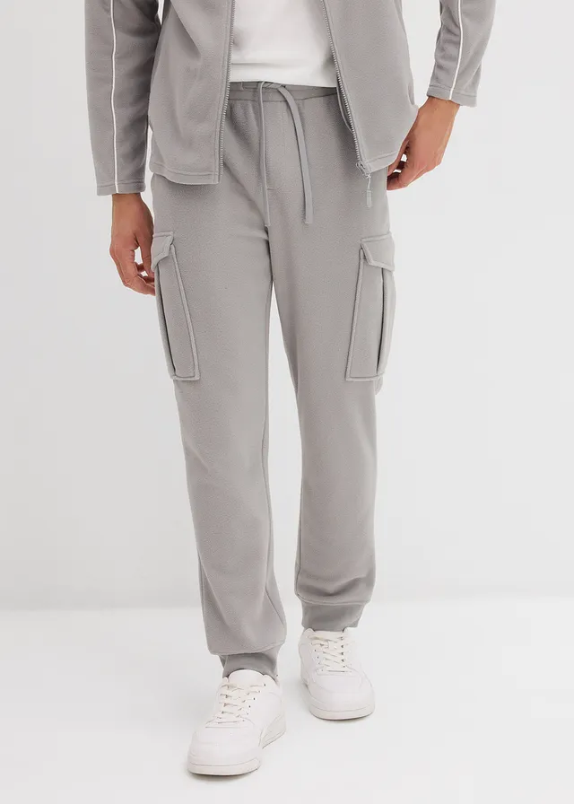 Hřejivé cargo kalhoty z flísu, Regular Fit • stínová šedá • bonprix obchod