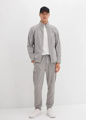 Hřejivé cargo kalhoty z flísu, Regular Fit, barva: stínová šedá