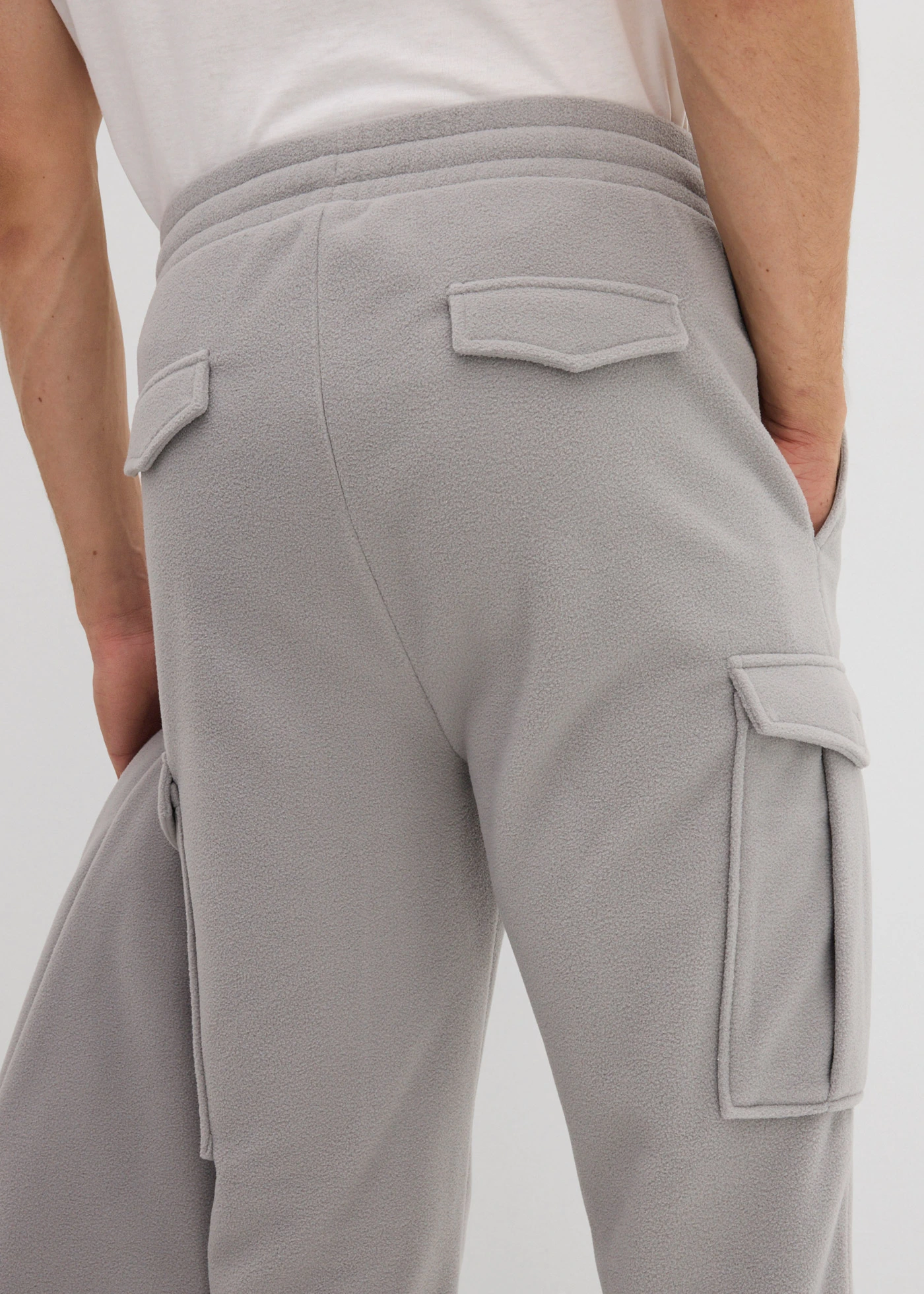 Pantalon cargo en polaire chaude, regular • gris ombré • Boutique bonprix