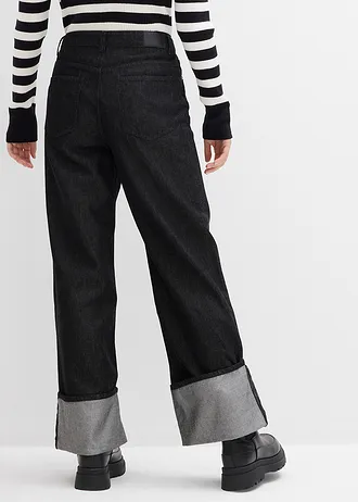 Džíny Baggy, Mid Waist • černý denim • bonprix obchod