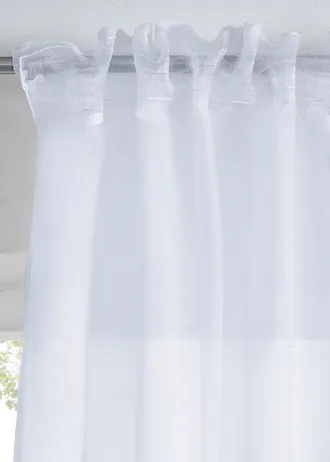 Záclona s jemnou batistovou štruktúrou (1 ks v balení) • biela • obchod bonprix