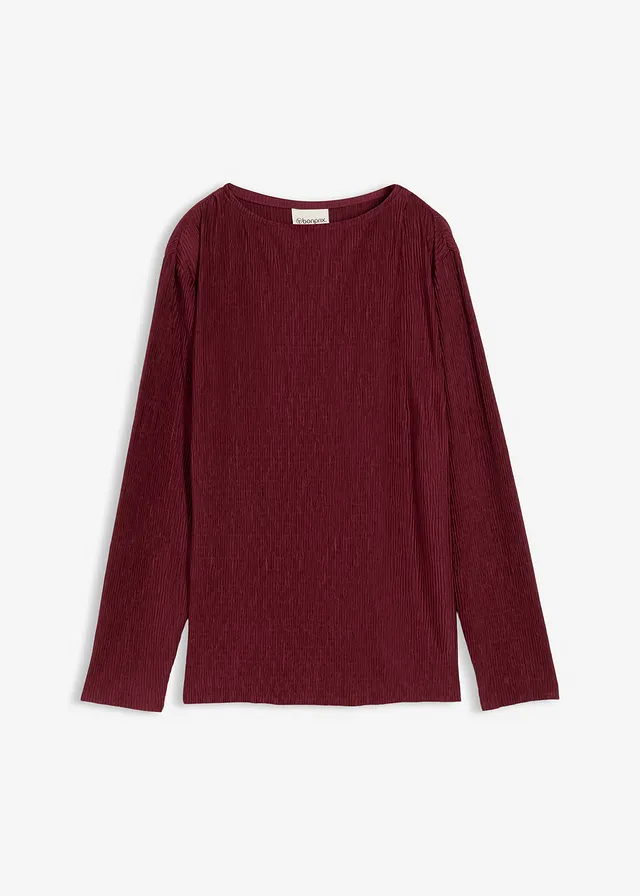 T-shirt manches longues texturé