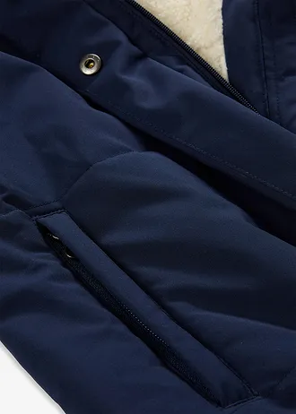 3-in-1 gewatteerde zwangerschapsjas/draagjas, Kleur: donkerblauw-beige