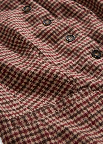 Vesta s podílem vlny • matně velbloudí-tmavě modrá kostkovaná • bonprix obchod