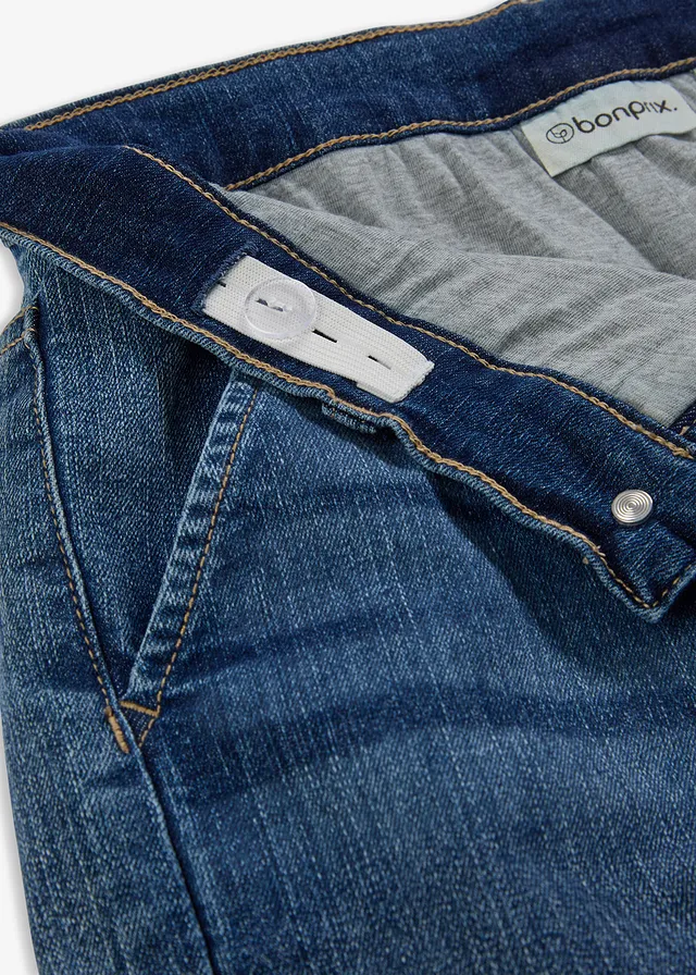 Loose fit thermo cargo jeans met jersey voering, tapered • blauw denim • product-page.page-title-suffix
