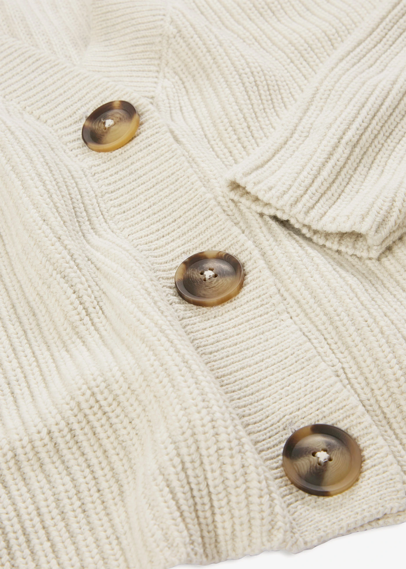 Kabátek ze silnější pleteniny z čisté bavlny • přírodně bílý melír • bonprix obchod