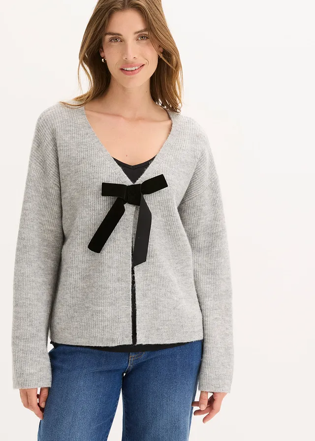 Gilet en maille • gris clair chiné • product-page.page-title-suffix