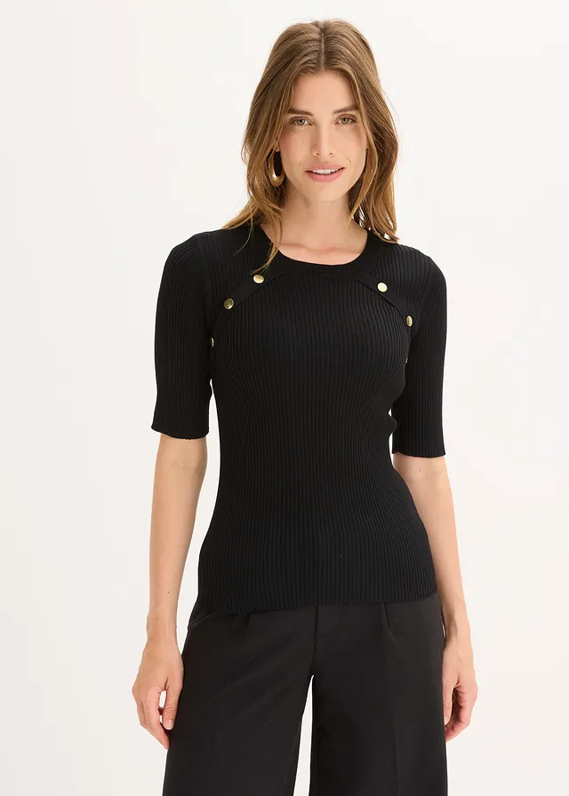 Pull doux en fine maille, viscose majoritaire • noir • product-page.page-title-suffix