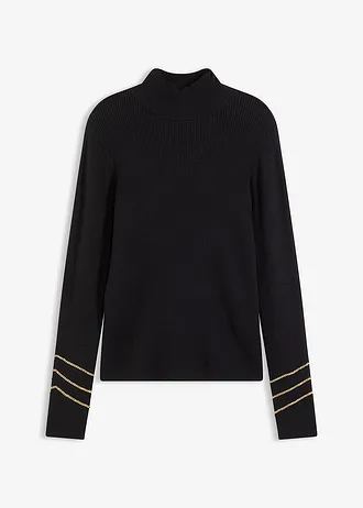 Pull en fine maille à chaînes dorées