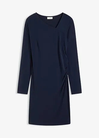 Jersey jurk, Kleur: donkerblauw