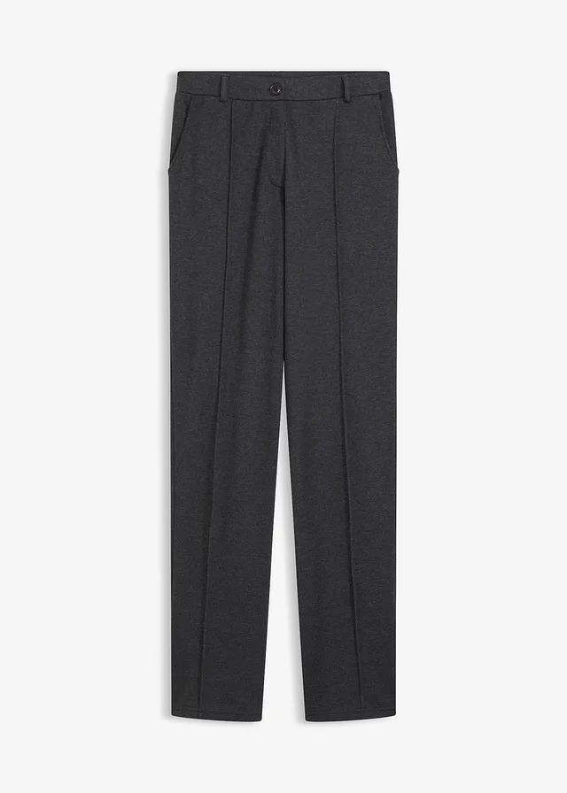 Pantaloni din jerse din bumbac cu dungă