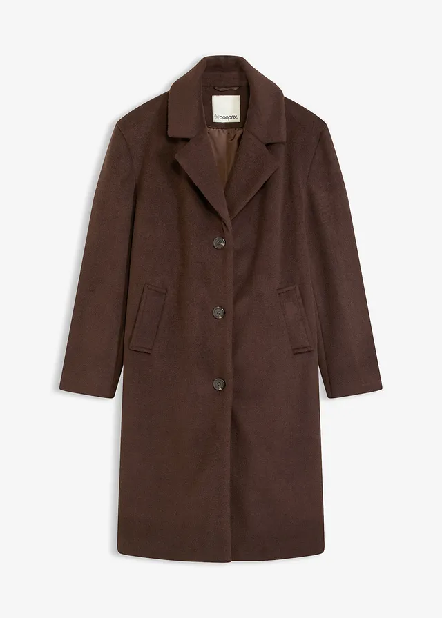 Palton scurt cu aspect de lână