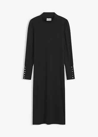 Žebrované žerzejové šaty z viskózové směsi