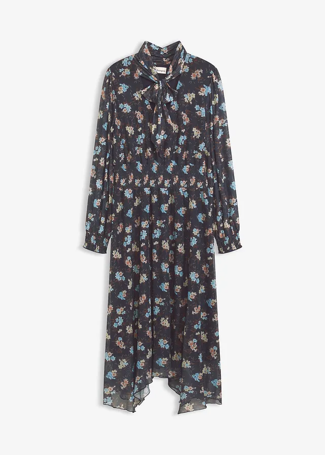 Robe en jersey • bleu nuit floral • Boutique bonprix
